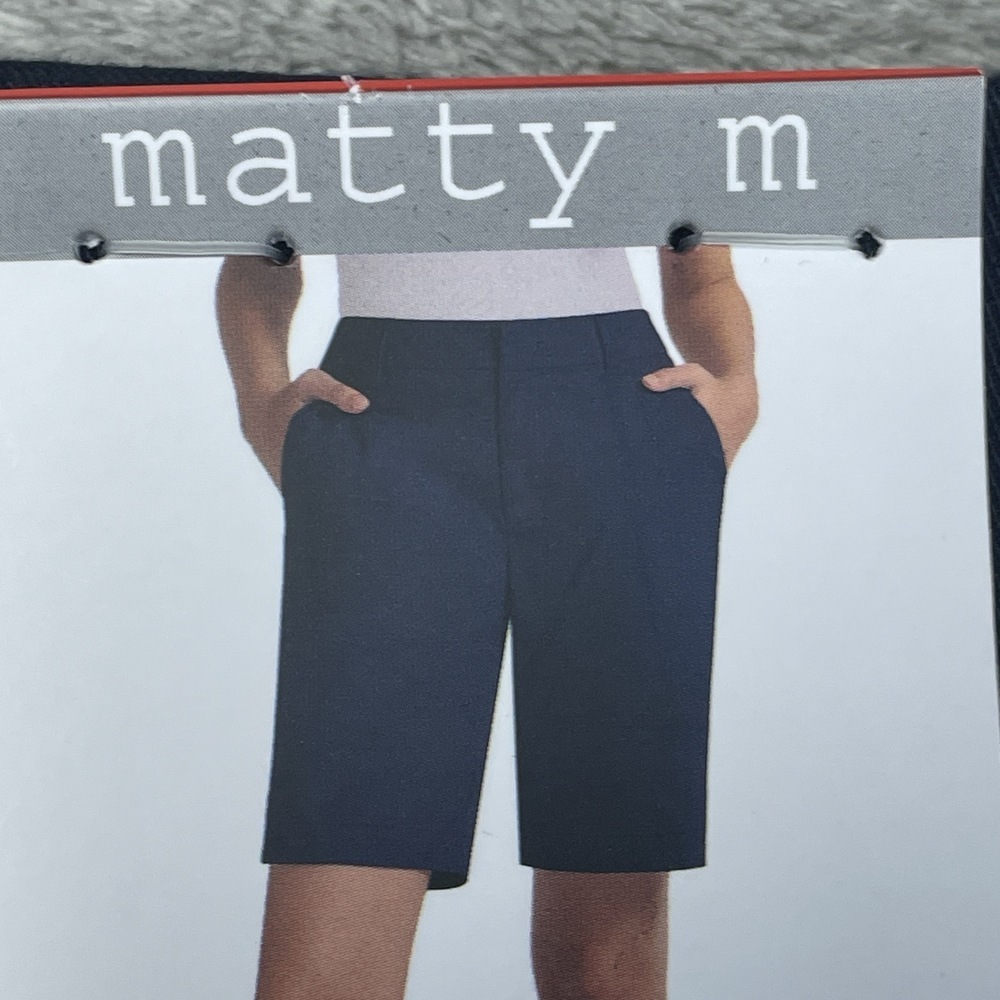 Matty M Women's M Casual Navy Cotton Blend Shorts e1081